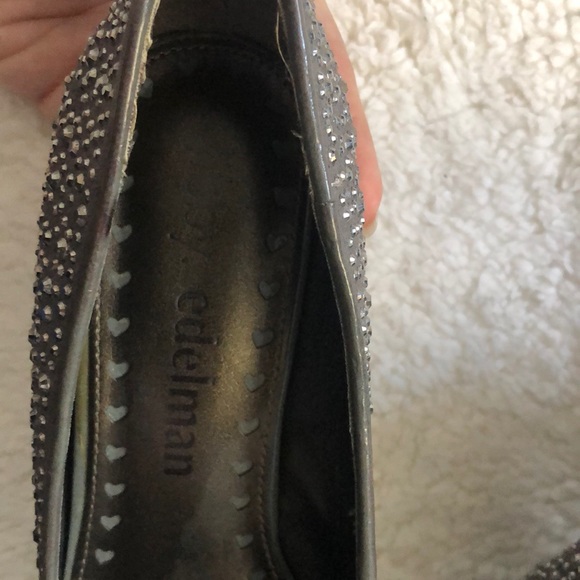 Bejeweled Grey Short Heels - Picture 5 of 5
